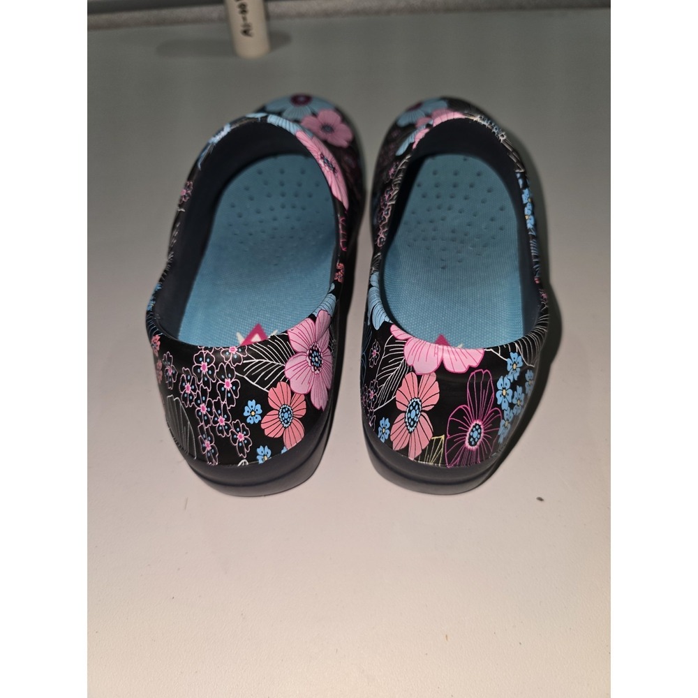Anywear Danish Hand Flower Clogs Size 10 Flowers Nursing Chef Nonslip Shoes - Picture 4 of 7